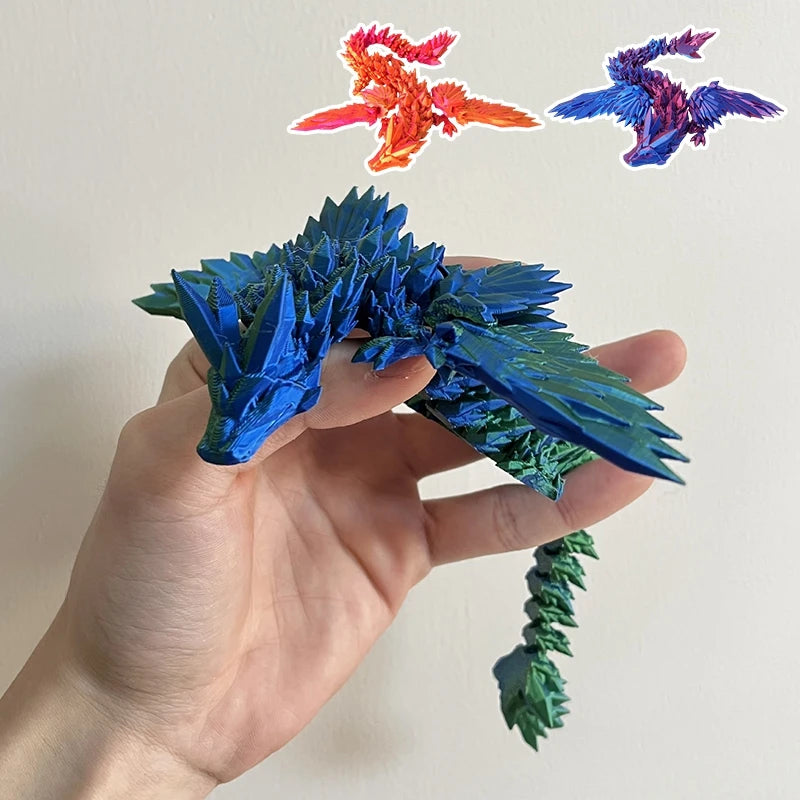 Dragão articulado impressão 3D - brilha no escuro