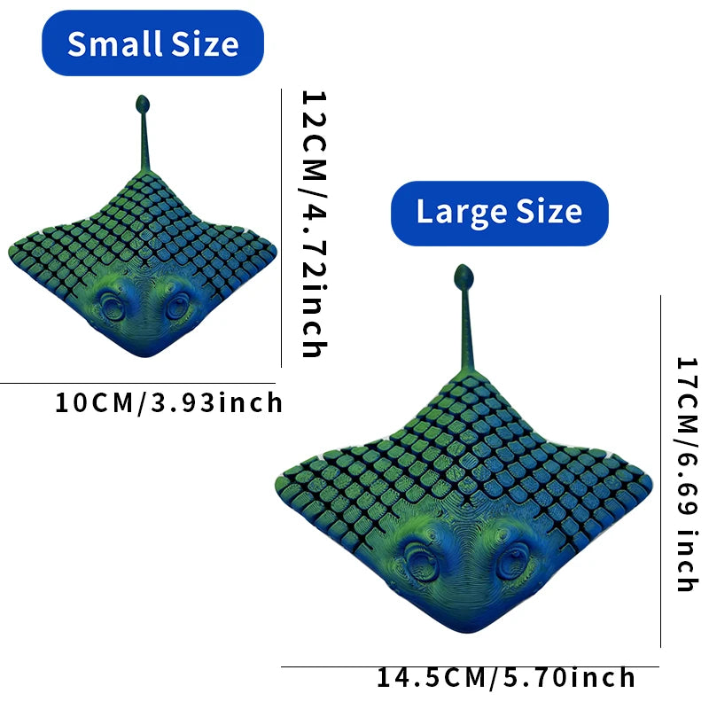 Manta impressão em 3D, enfeite de mesa para casa