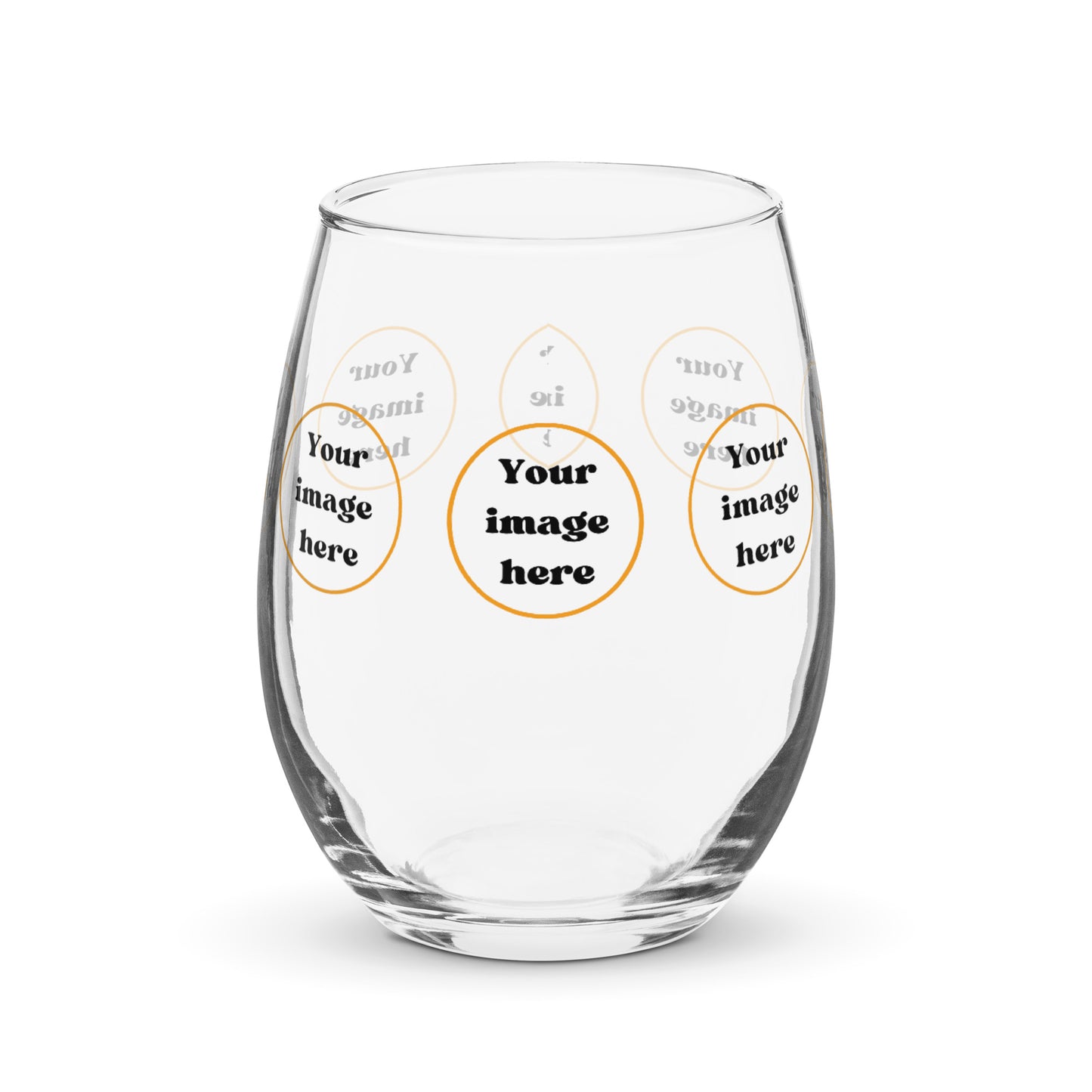 Stemless personalized wine glass