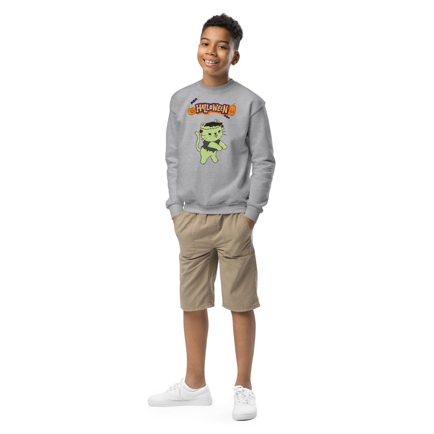 Sweatshirt gato zombie juvenil